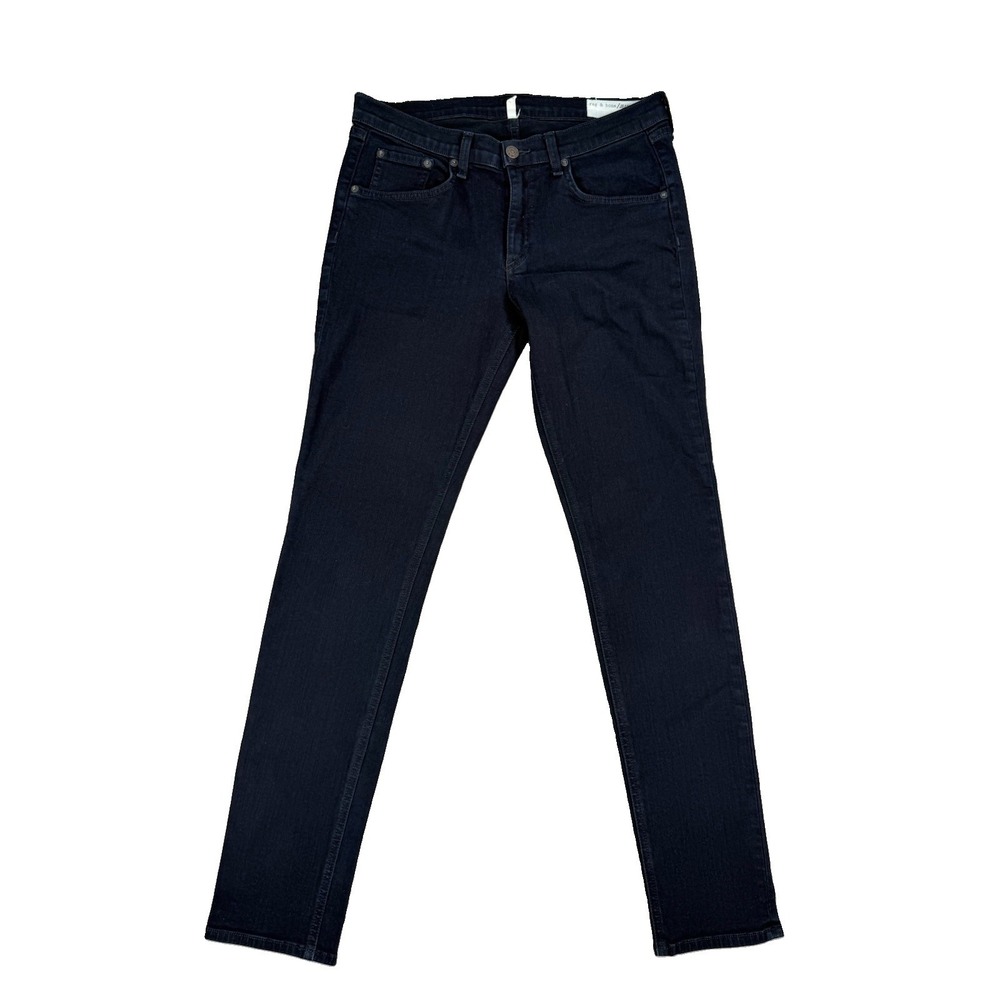 Rag & Bone Jeans Women's 30 Black Skinny‎ Denim Stretch Made USA Denim Designer